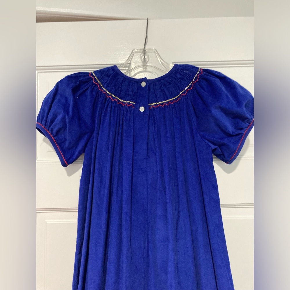 Amanda Remembered Wizard of Oz Corduroy Smocked Short Sleeved Dress NWOT Girls 6 - Picture 7 of 10